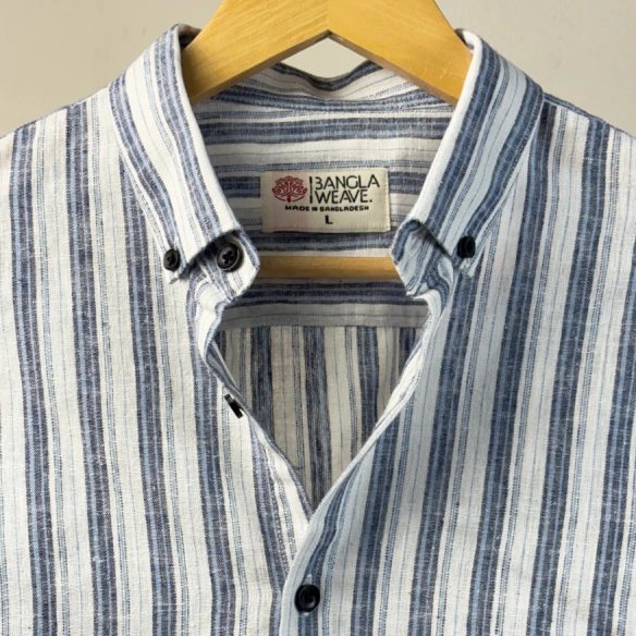 Breathable Cotton Striped Men's Shirt